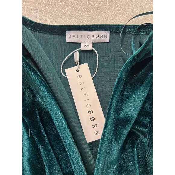 Baltic Born Esmerelda Velvet Wrap Maxi Dress Forest Green Medium - Picture 4 of 5